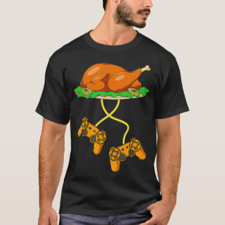 Gamer Thanksgiving Turkey Video Games Kinder Boys T-shirt