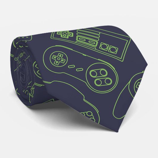 Gamer Tie Stropdas (Opgerold)