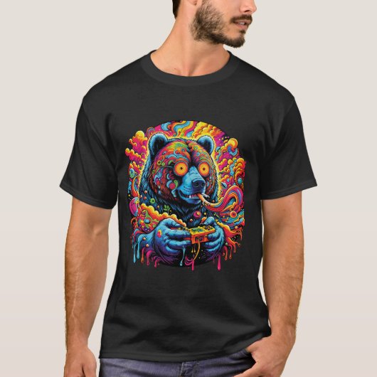 Gamer trippy beer t-shirt (Voorkant)