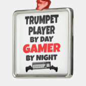 Gamer Trumpet Player Metalen Ornament (Links)