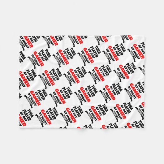 Gamer Tuba-speler Fleece Deken (Voorkant (Horizontaal))