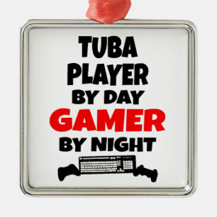 Gamer Tuba-speler Metalen Ornament