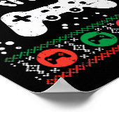 Gamer Ugly kerstSweater Retro Video Game Xmas Poster (Hoek)