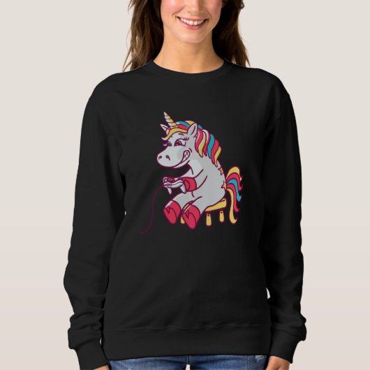 Gamer Unicorn Pullover (Voorkant)