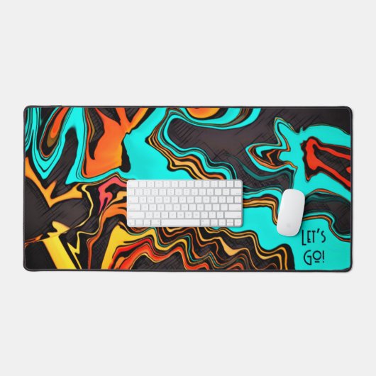 Gamer Uniek Modern Abstract Kleurrijk Citaat Bureaumat (Keyboard & Muis)