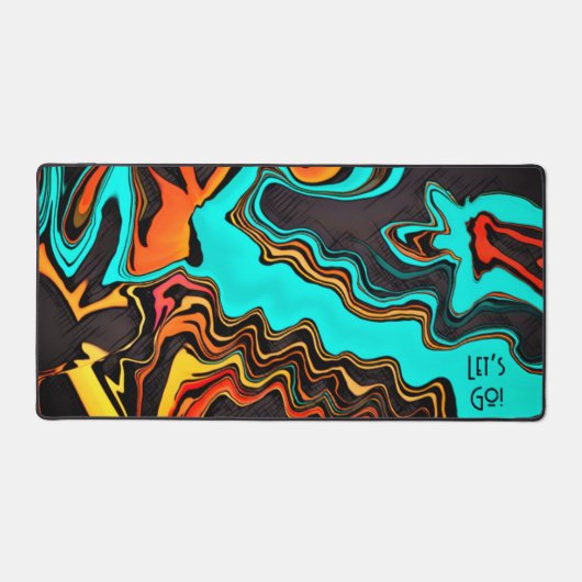 Gamer Uniek Modern Abstract Kleurrijk Citaat Bureaumat (Voorkant)