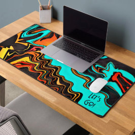Gamer Uniek Modern Abstract Kleurrijk Citaat Bureaumat