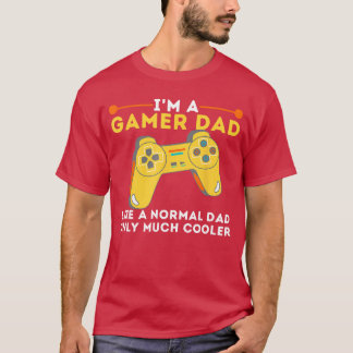 Gamer Vader Als Een Gewone Vader Videogame Gamen V T-shirt
