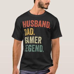 Gamer Vader Grappige Man Vader Videospel Legende T-shirt