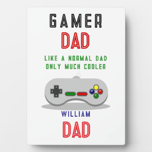 Gamer Vader Plaque – Net als een gewone vader, all Fotoplaat