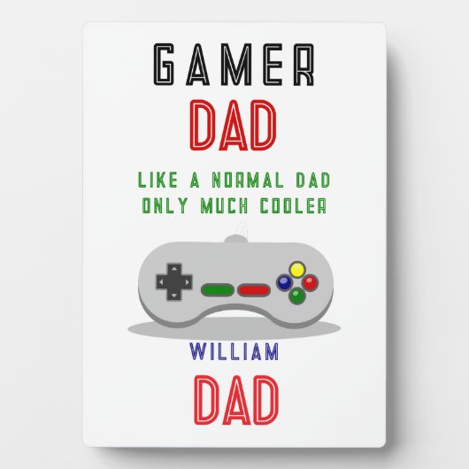 Gamer Vader Plaque – Net als een gewone vader, all Fotoplaat (voorkant)