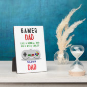 Gamer Vader Plaque – Net als een gewone vader, all Fotoplaat (Zijkant)