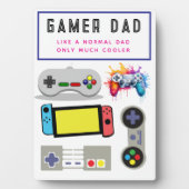 Gamer Vader Plaque – Net als een gewone vader, all Fotoplaat (voorkant)