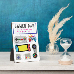 Gamer Vader Plaque – Net als een gewone vader, all Fotoplaat