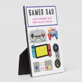 Gamer Vader Plaque – Net als een gewone vader, all Fotoplaat (Zijkant)