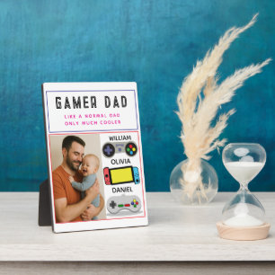 Gamer Vader Plaque – Net als een gewone vader, all Fotoplaat