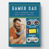 Gamer Vader Plaque – Net als een gewone vader, maa Fotoplaat (voorkant)