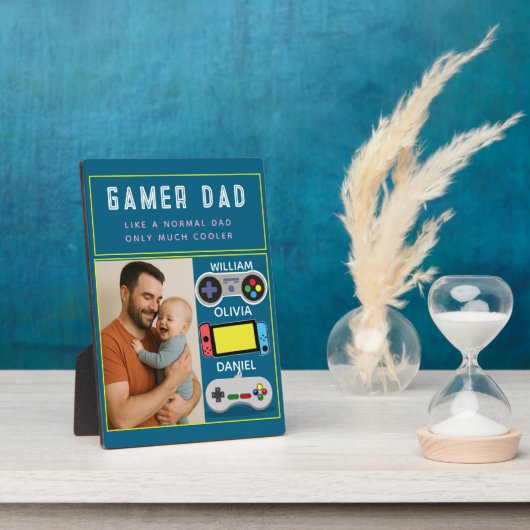 Gamer Vader Plaque – Net als een gewone vader, maa Fotoplaat (Zijkant)