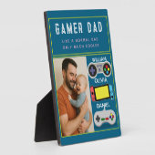 Gamer Vader Plaque – Net als een gewone vader, maa Fotoplaat (Zijkant)