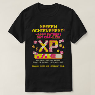 Gamer Vader Prestatie XP Balk Grappige Vaderdag T-shirt