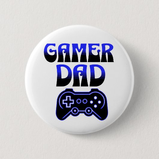 Gamer Vader Ronde Button 5,7 Cm (Voorkant)