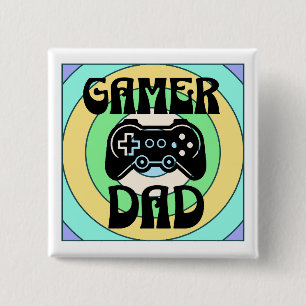 Gamer Vader Vierkante Button 5,1 Cm