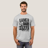 Gamer vaders hebben meer levens t-shirt (Voorkant volledig)