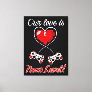 Gamer Valentijn Canvas afdrukken