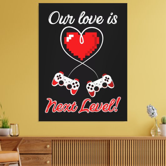 Gamer Valentijn Canvas afdrukken (Insitu (Woonkamer))