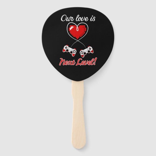 Gamer Valentijn Hand Fans Handwaaier (Voorkant)