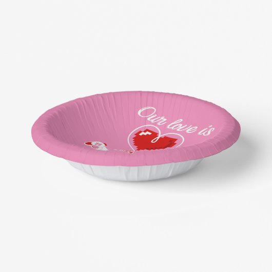 Gamer Valentijn Paper Bowls Papieren Kommen (Gebogen)