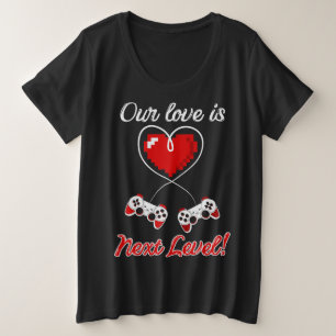 Gamer Valentijn Plus-formaat Shirt