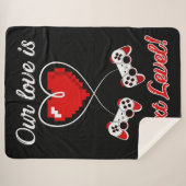 Gamer Valentijn Sherpa Blanket Deken (Voorkant (horizontaal))