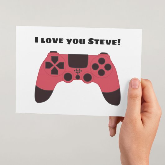 Gamer Valentijnsdag Ik hou van je gamenaam Kaart