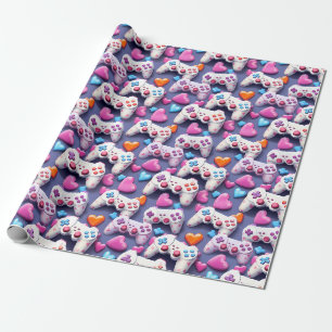 Gamer Valentijnsdag inpakpapier