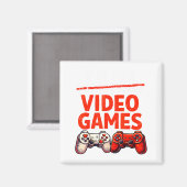 Gamer Valentine V Is For Video Games Valentines Da Magneet (Voorkant / Achterkant)