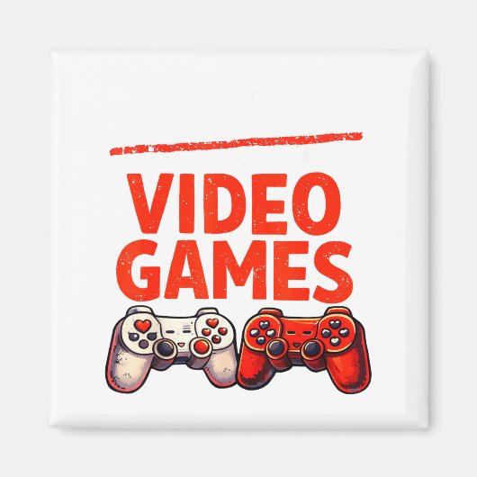 Gamer Valentine V Is For Video Games Valentines Da Magneet (Voorkant)