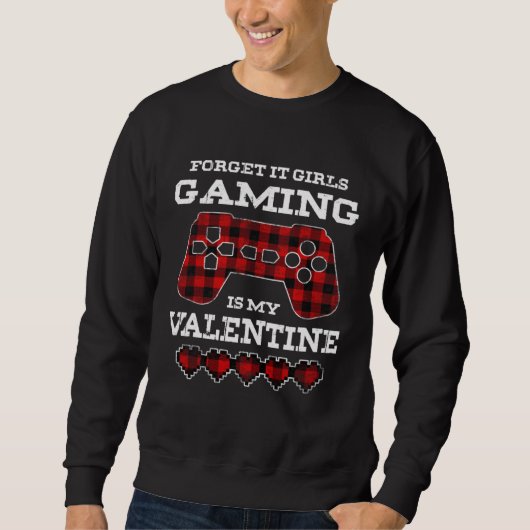 Gamer Valentines Day Video Games Funny Gaming Boys Trui (Voorkant)