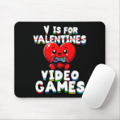 Gamer Valentines V For Video Games Boys Funny Hear Muismat (Met muis)