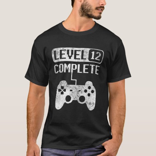 Gamer van 12 jaar met 12 jaar Complete Birthday T-shirt (Voorkant)