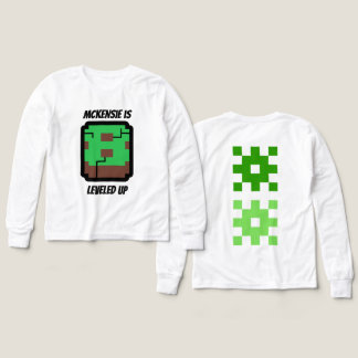 Gamer Verjaardag Bouwen Pixel Groen Level 8 