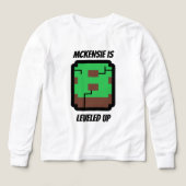Gamer Verjaardag Bouwen Pixel Groen Level 8  (Voorkant)