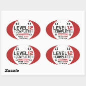 Gamer Verjaardag of Afstuderen Ovale Sticker (Vel)