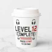 Gamer Verjaardag of Afstuderen Papieren Bekers (Achterkant)