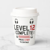 Gamer Verjaardag of Afstuderen Papieren Bekers (Voorkant)