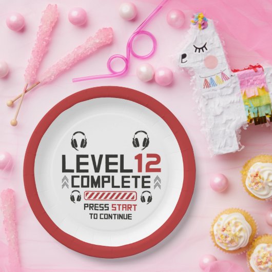 Gamer Verjaardag of Afstuderen Papieren Bordje (Feest)