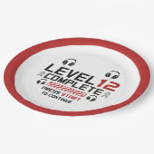 Gamer Verjaardag of Afstuderen Papieren Bordje (Gekanteld)