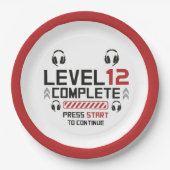 Gamer Verjaardag of Afstuderen Papieren Bordje (Voorkant)