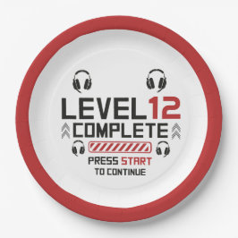 Gamer Verjaardag of Afstuderen Papieren Bordje