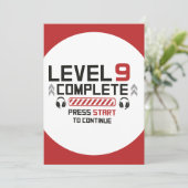 Gamer verjaardag twee zijdige uitnodiging (Staand voorkant)